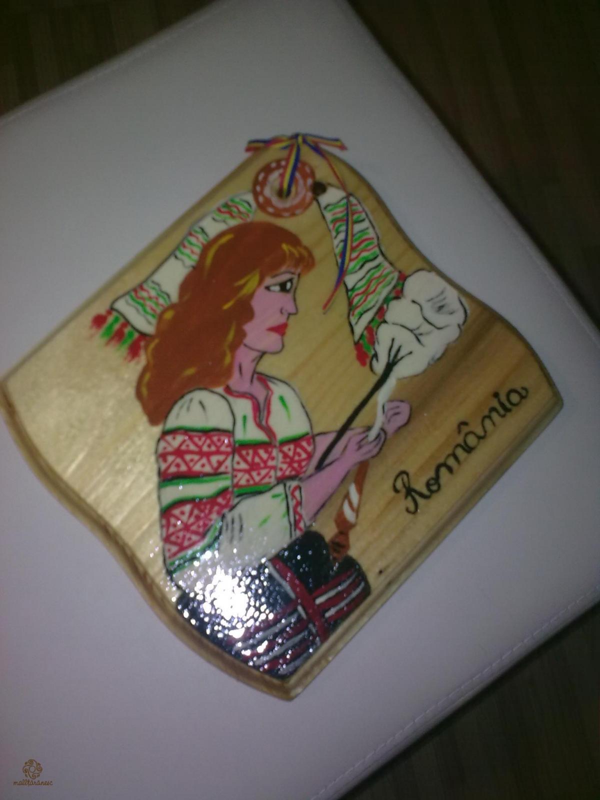 Pictura pe lemn tarani romani