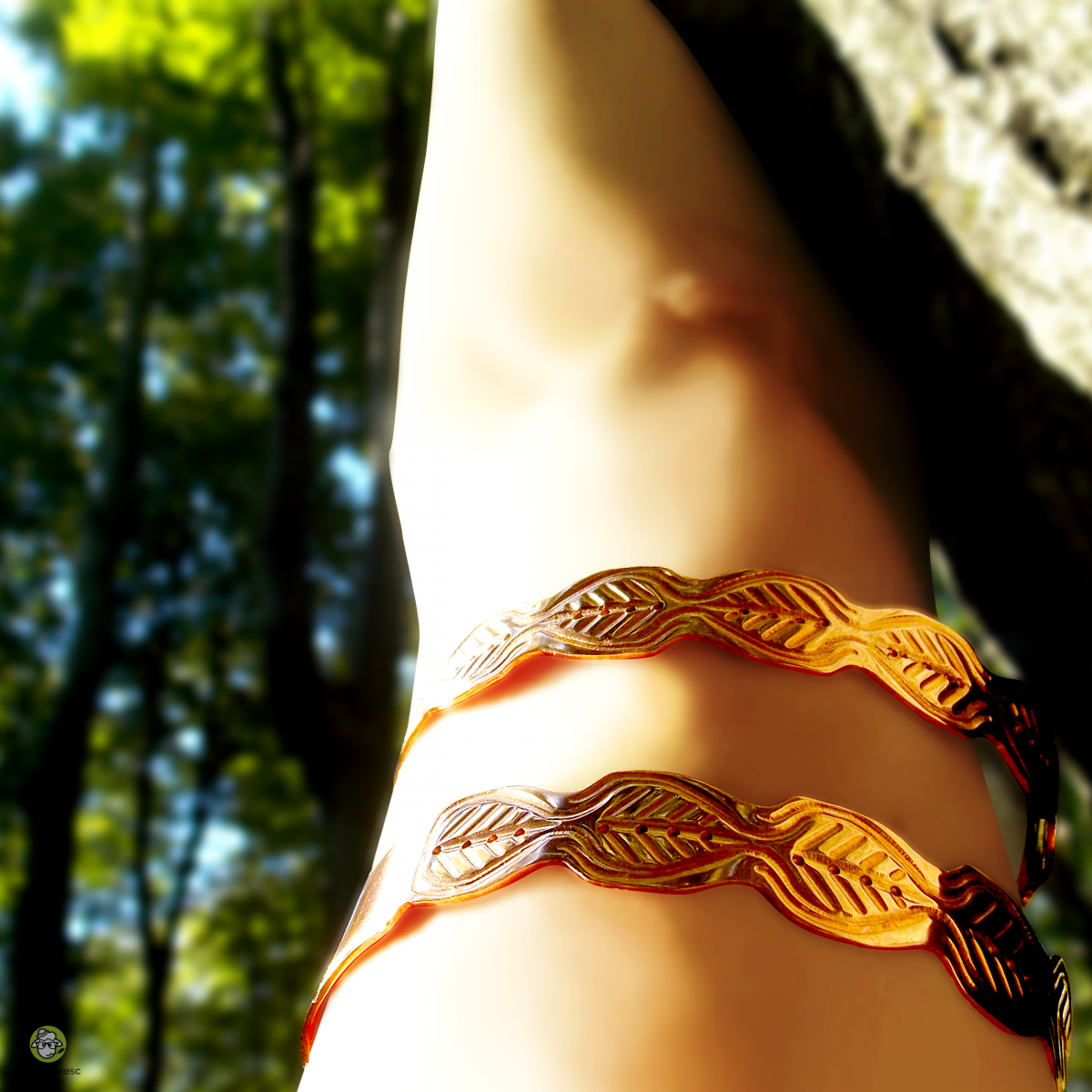 În zbor - brățară din cupru