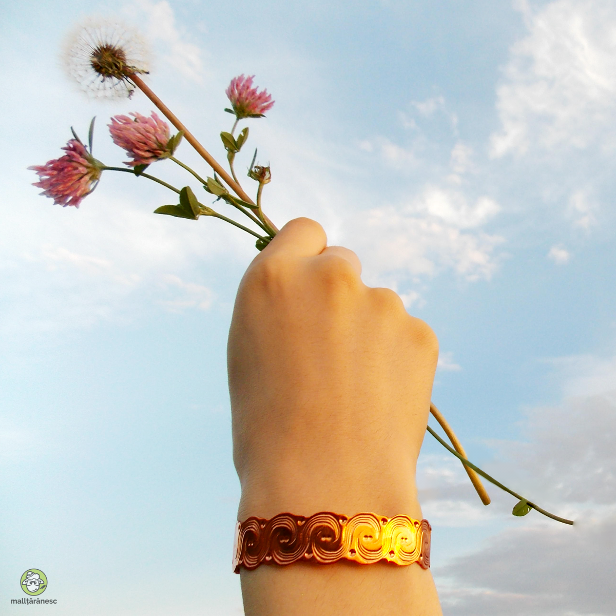 Întâlnire - brățară din cupru